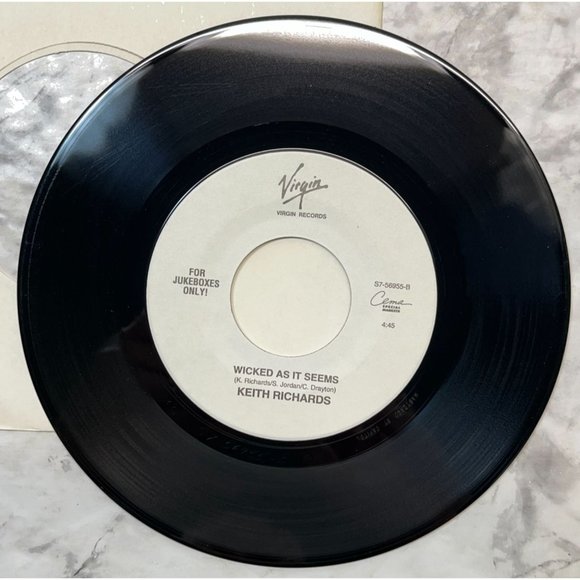 Keith Richards Eileen / Wicked as it Seems 45 Classic Rock Virgin 56955 - Picture 6 of 6